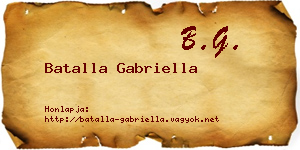 Batalla Gabriella névjegykártya